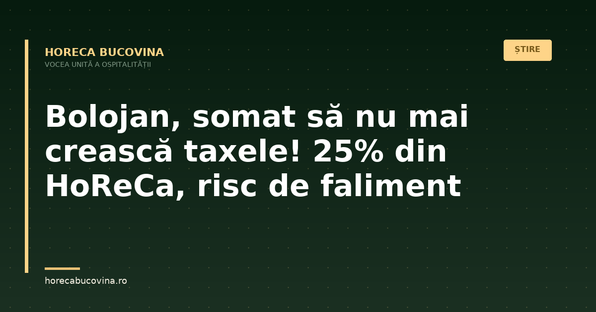 Bolojan e somat să nu mai crească taxele! 25% din afacerile HORECA din România riscă să se închidă